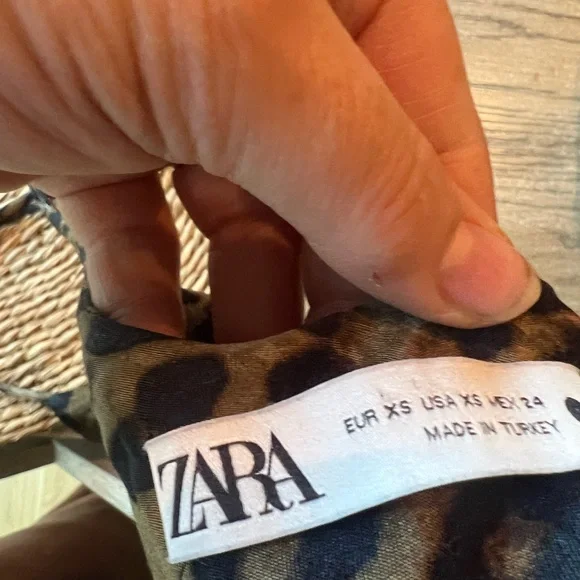 Zara woman’s Animal print Flowing Camisole Midi slip on dress - Picture 5 of 16